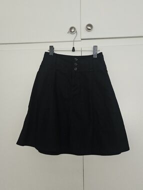 Burberry Blue Label black cotton A line skirt